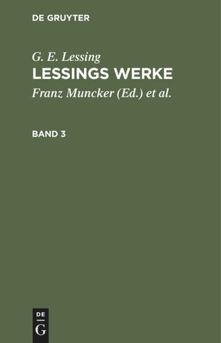 Lessings Werke: Band 3
