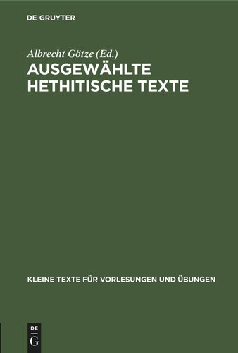 Ausgewählte Hethitische Texte