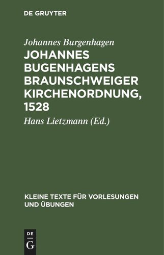 Johannes Bugenhagens Braunschweiger Kirchenordnung, 1528