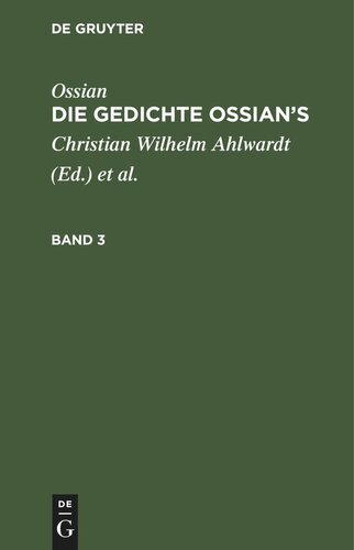 Die Gedichte Oisian's: Band 3