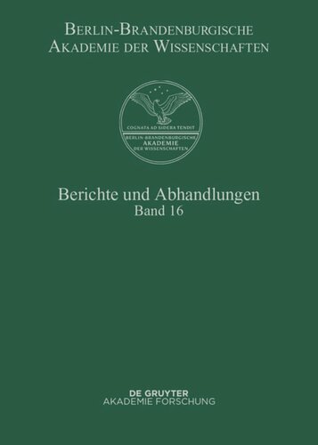 Berichte und Abhandlungen: Band 16