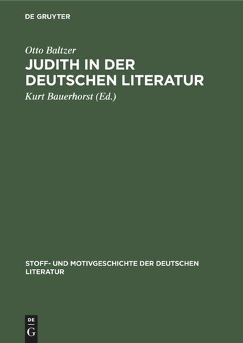 Judith in der deutschen Literatur