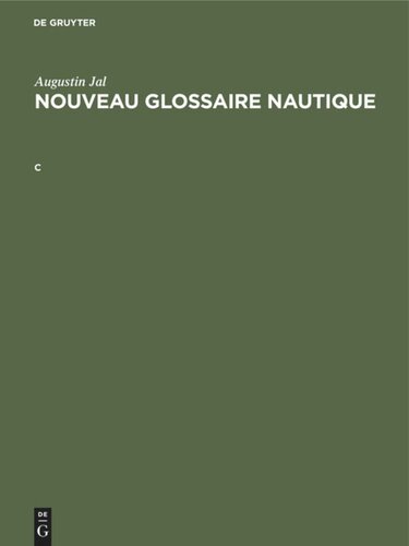 Nouveau glossaire nautique: C