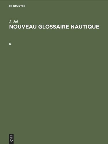Nouveau glossaire nautique: B