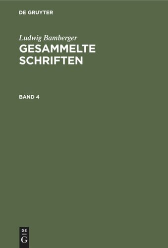Gesammelte Schriften: Band 4