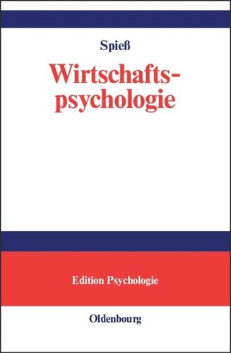 Wirtschaftspsychologie: Rahmenmodell, Konzepte, Anwendungsfelder