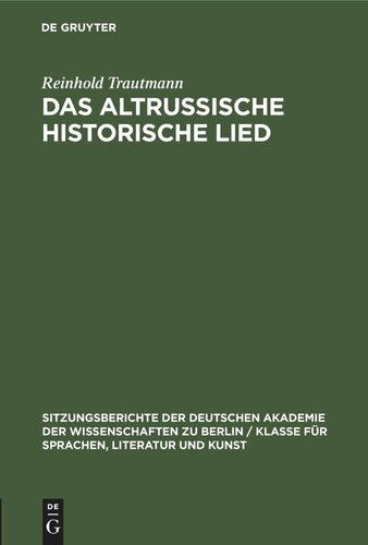 Das altrussische historische Lied