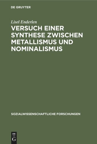 Versuch einer Synthese zwischen Metallismus und Nominalismus