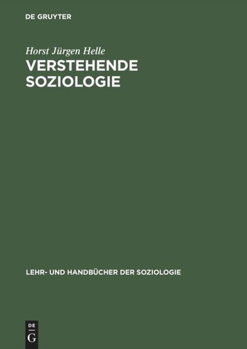 Verstehende Soziologie: Lehrbuch
