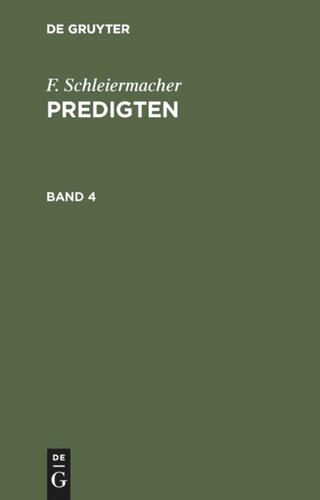 Predigten: Band 4