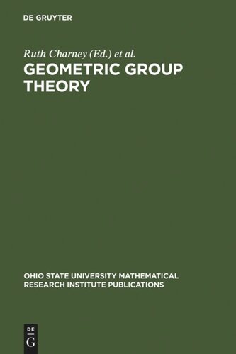 Geometric Group Theory: Proceedings of a Special Research Quarter at The Ohio State University, Spring 1992