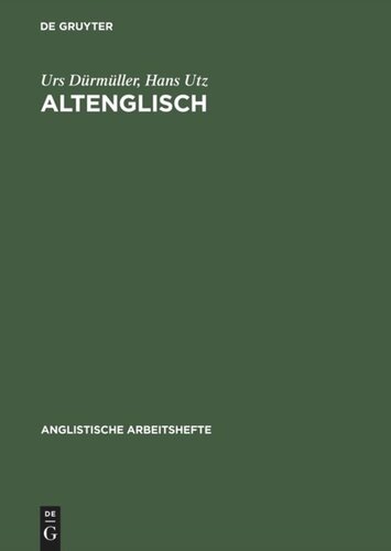 Altenglisch: Eine Einführung