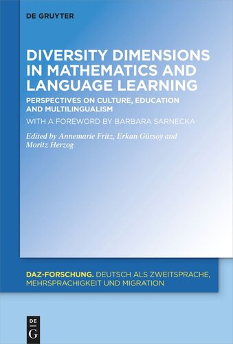 Diversity Dimensions in Mathematics and Language Learning: Perspectives on Culture, Education and Multilingualism