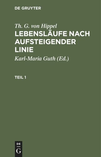 Lebensläufe nach aufsteigender Linie: Teil 1