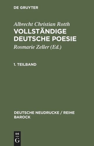 Vollständige deutsche Poesie: 1688