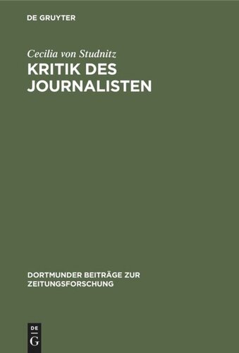 Kritik des Journalisten: Ein Berufsbild in Fiktion und Realität