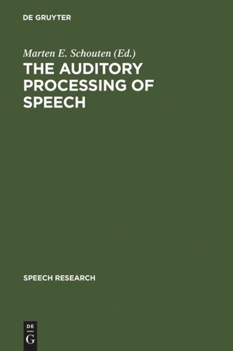 The Auditory Processing of Speech: From Sounds to Words