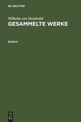 Gesammelte Werke: Band 6