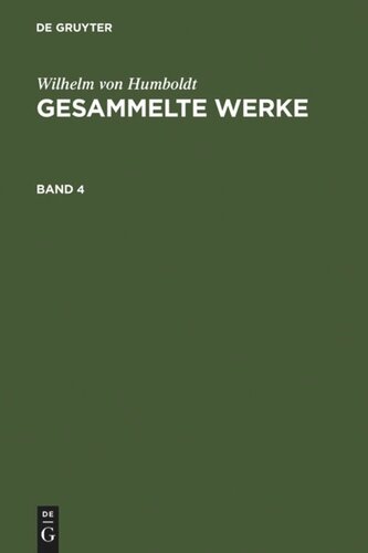 Gesammelte Werke: Band 4