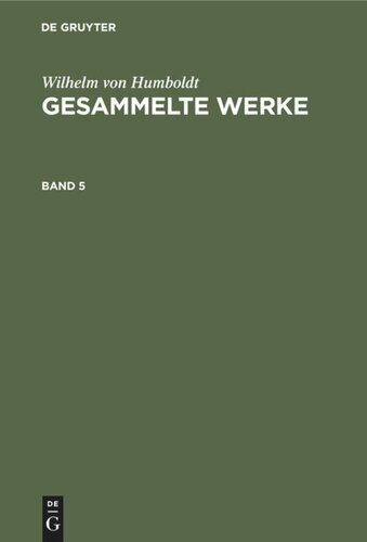 Gesammelte Werke: Band 5