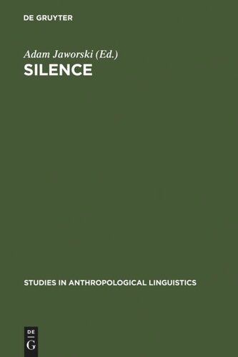 Silence: Interdisciplinary Perspectives