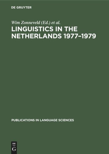Linguistics in the Netherlands 1977–1979