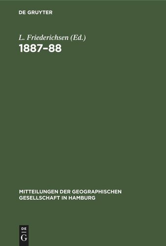 Mitteilungen der Geographischen Gesellschaft in Hamburg 1887–88