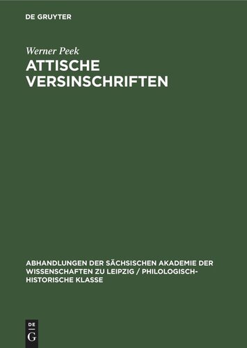Attische Versinschriften
