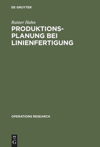 Produktionsplanung bei Linienfertigung