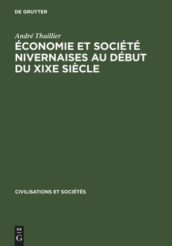 Économie et société nivernaises au début du XIXe siècle