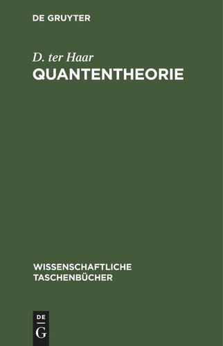 Quantentheorie: Einführung und Originaltexte