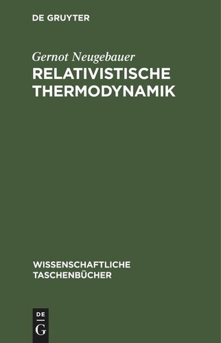 Relativistische Thermodynamik