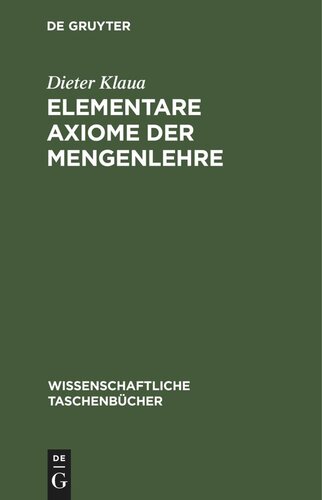 Elementare Axiome der Mengenlehre