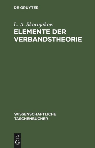Elemente der Verbandstheorie