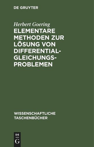 Elementare Methoden zur Lösung von Differentialgleichungsproblemen