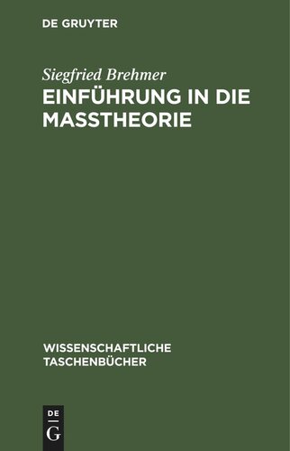 Einführung in die Maßtheorie
