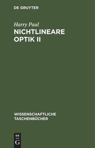 Nichtlineare Optik II