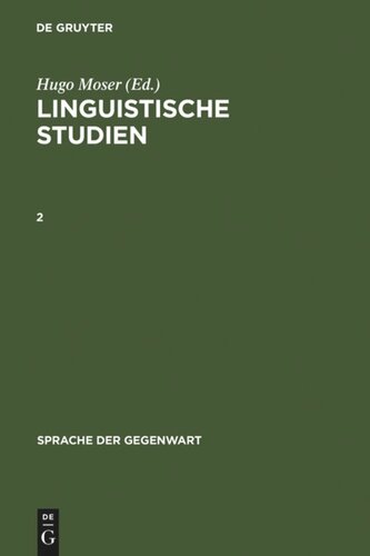 Linguistische Studien: 2
