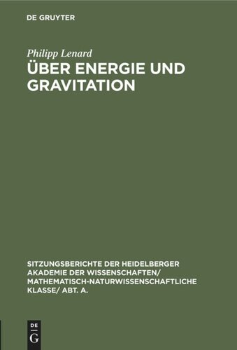 Über Energie und Gravitation