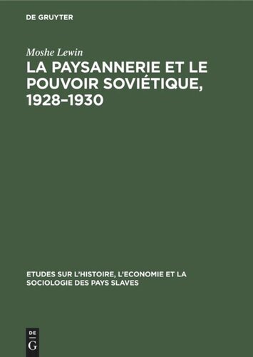 La paysannerie et le pouvoir soviétique, 1928–1930