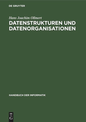 Datenstrukturen und Datenorganisationen
