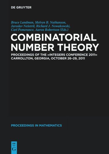 Combinatorial Number Theory: Proceedings of the 