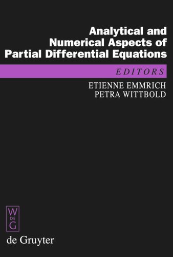 Analytical and Numerical Aspects of Partial Differential Equations: Notes of a Lecture Series