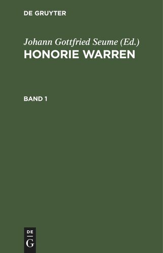 Honorie Warren: Band 1