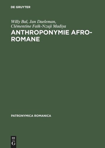 Anthroponymie afro-romane: Esquisse d'un projet