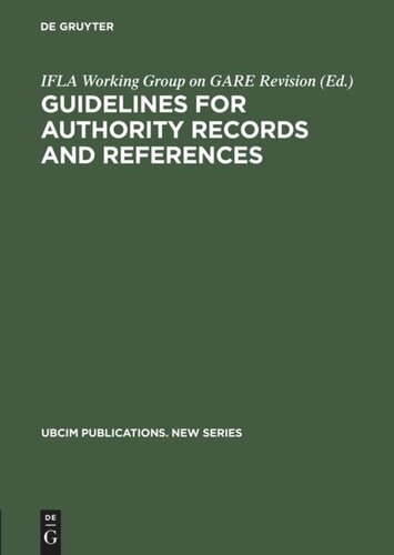 Guidelines for Authority Records and References