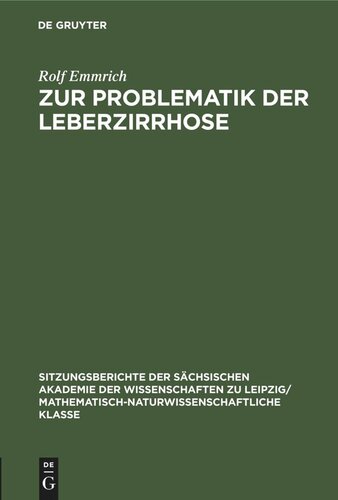 Zur Problematik der Leberzirrhose