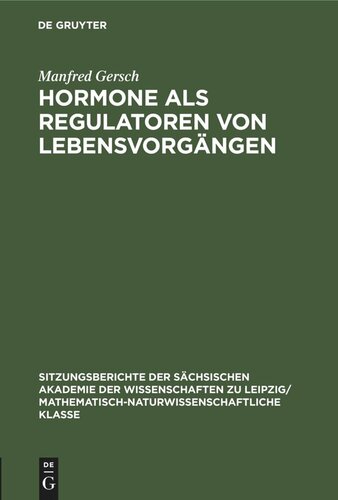 Hormone als Regulatoren von Lebensvorgängen