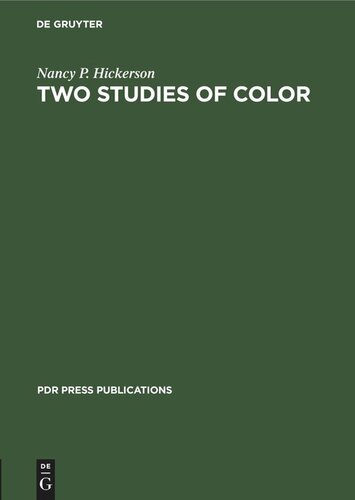 Two Studies of Color: Implications for cross-cultural comparability of semantic categories