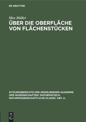 Über die Oberfläche von Flächenstücken